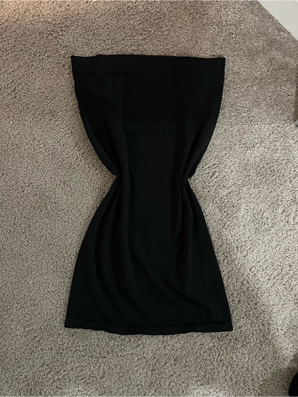 Classic Black Strapless Tube Women's Dress